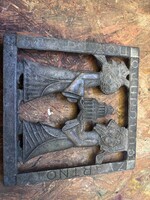 Antik örmény bronz/fém dísz Zvartnots katedrális motívummal