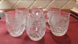 Retro üveg Törpés  poharak