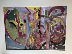 Festmények - 2db - absztrakt - 1960 körül