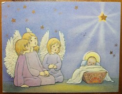 Képeslap, Dombornyomott Karácsonyi lapok