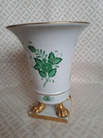 Herendi kőtalpas váza - Apponyi zöld - Budapesti átvétellel
