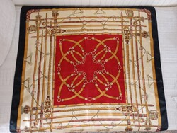 HAJÓS TENGERÉSZ  mintás  ANGOL VINTAGE SELYEM KENDŐ- 90 x 90 - Art@Decoration