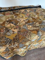 Patchwork takaró, ágytakaró kézzel készített  220x170 cm mindkét oldala patchwork