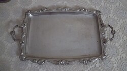 Regal,ezüstözött tálca fogantyúkkal