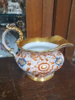 Alt Wien 1846-1857,Biedermeier Christian Fischer Kézi Festett,Aranyozott,Vastag Porcelán Kiöntő.