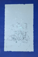 Egyed László szitanyomat - kortárs modern grafika - 81x60 cm lapméret - erdő, fák