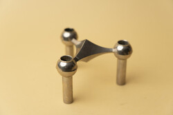 Mid Century Fém Gyertyatartó / Retró / Space Age / Modernista Fritz Nagel