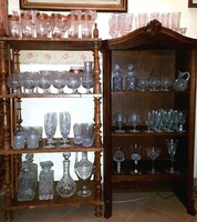 90 db. kristály pohár-palack. / 20 db. fénykép