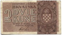 2 kuna kune 1942 Horvátország 2.
