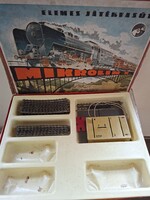 Mikrolin I. retró elemes játék vasút, eredeti dobozában,