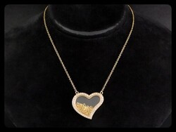 Különleges arany Collier gyémántokkal és Citrin kövekkel.Tanúsítvánnyal