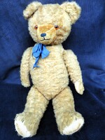 Régi Nagy Méretű Szalmával Tömött Plüss Játék Mackó