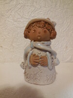 Antalffiné - Szente Katalin , jelzett kislány figura , 12 cm