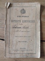 Elemi Népiskola értesítő kiskonyve 1921-ből, papírrégiség gyűjtőknek