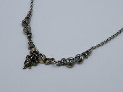 K384 Antik vörös köves ezüst nyakék 835