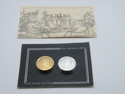 K386 RITKA! Franklin Mint Isolde arany ezüst zseton EXCALIBUR BACKGAMMON