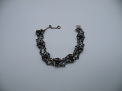 K383 Antik vörös köves ezüst karlánc 835