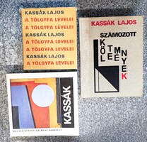 Kassák Lajos 2 kötet +1 Kassák 1887-1967 kiállitási katalógus-(Számozott költ...,A tölgyfa levelei