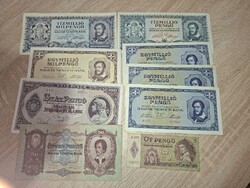 Régi bankjegy, pengő, millpengő sorozatból, nagyon jó állapotában