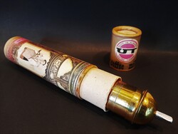 Régi használatlan albán Uzina Tirana réz balkáni típusú kávédaráló eredeti dobozában