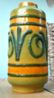 AKCIÓ Német jelzett kerámia váza retro flat lava '60 évek VEB Haldensleben