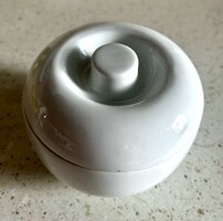 VintageAlföldi porcelán Saturnus cukortartó