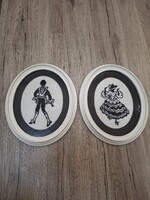 Goblein Árnykép Páros Ovális Keretben.