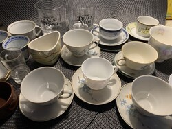 AKCIÓ!    Régi, retro vegyes kávéscsészék , pálinkás, whiskys poharak