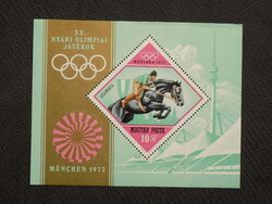 1972. Olimpia (IV.) München '72 - blokk, postatiszta  /öttusázó