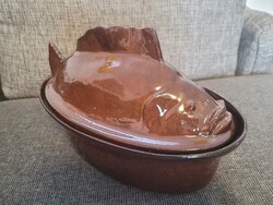 Hal formájú sütő edény  cserép