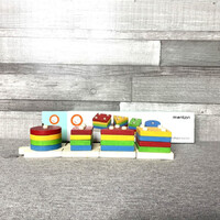 Mentari baby színes fa forma kirakó játék