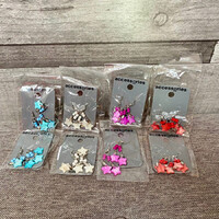 Csillagmintás színes fülbevaló