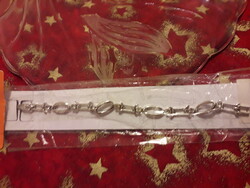 Orangen fém strasszos láncszemes karkötő 19 cm. kapcsos Új.