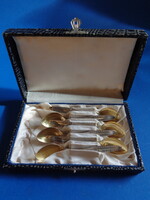 VINTAGE 916-os EZÜST TALLINNI KANÁL KÉSZLET ,ARANYOZOTT FEJJEL