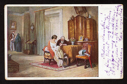 "Leánykérőben" képeslap