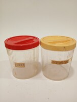 Retró műanyag tégelyek