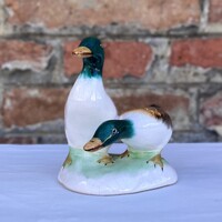 Bodrogkeresztúri vadkacsa pár kerámia figura - figurális szobor - nipp