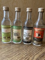 Szovjet Orosz Vodka 4db kisüveges válogatás. Eredeti, bontatlan.