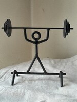 Retro súlyemelő fémből