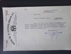 Magyar Tej és Tejtermék Forgalmi R.T. fejléces levél 1932