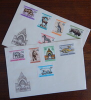 FDC pár 1961. Budapesti állatkert (I.) bélyegsor 2db borítékon