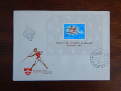 FDC 1966. Atlétikai Európa-Bajnokság Budapest blokkal