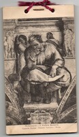 Képeslap: Olaszország, Róma. 18 db Michelangiolo műveit ábrázoló képeslap.