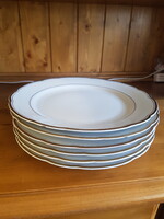 4 db aranyszélű lapostányér +2 ajándék