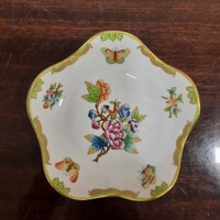 Herendi Viktória mintás porcelán kínáló tál, asztalközép VBO