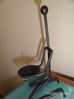 Vintage figurális alakos fém gyertyatartó