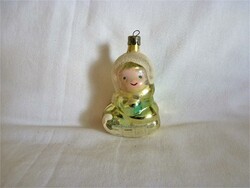 RÉGI ÜVEG KARÁCSONYFADÍSZ - GYERMEK SZÁNKÓVAL!