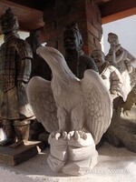 Ritka Címer Sas szobor Fagyálló műkő . Kandalló Kemence dísz turul sólyom