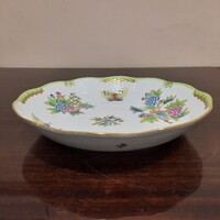 Herendi Viktória mintás porcelán mély köretes kínáló tál VBO