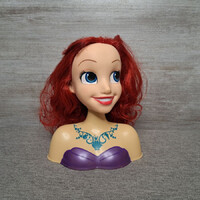 Disney Ariel fésülhető baba fej fodrásztanoncoknak